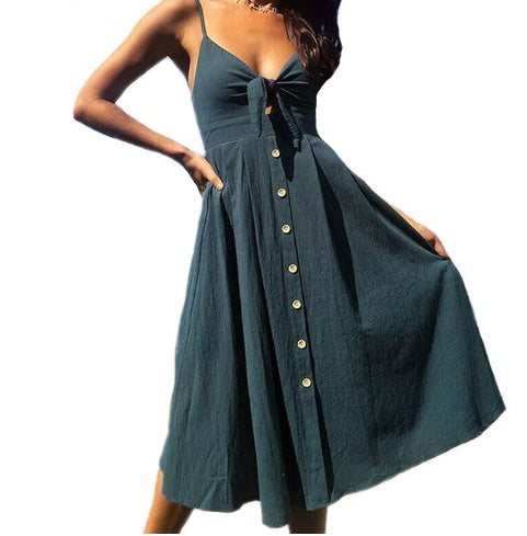 Robe d’Été Élégante Sans Manches