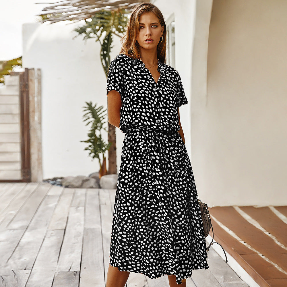 Robe Chemise à Pois
