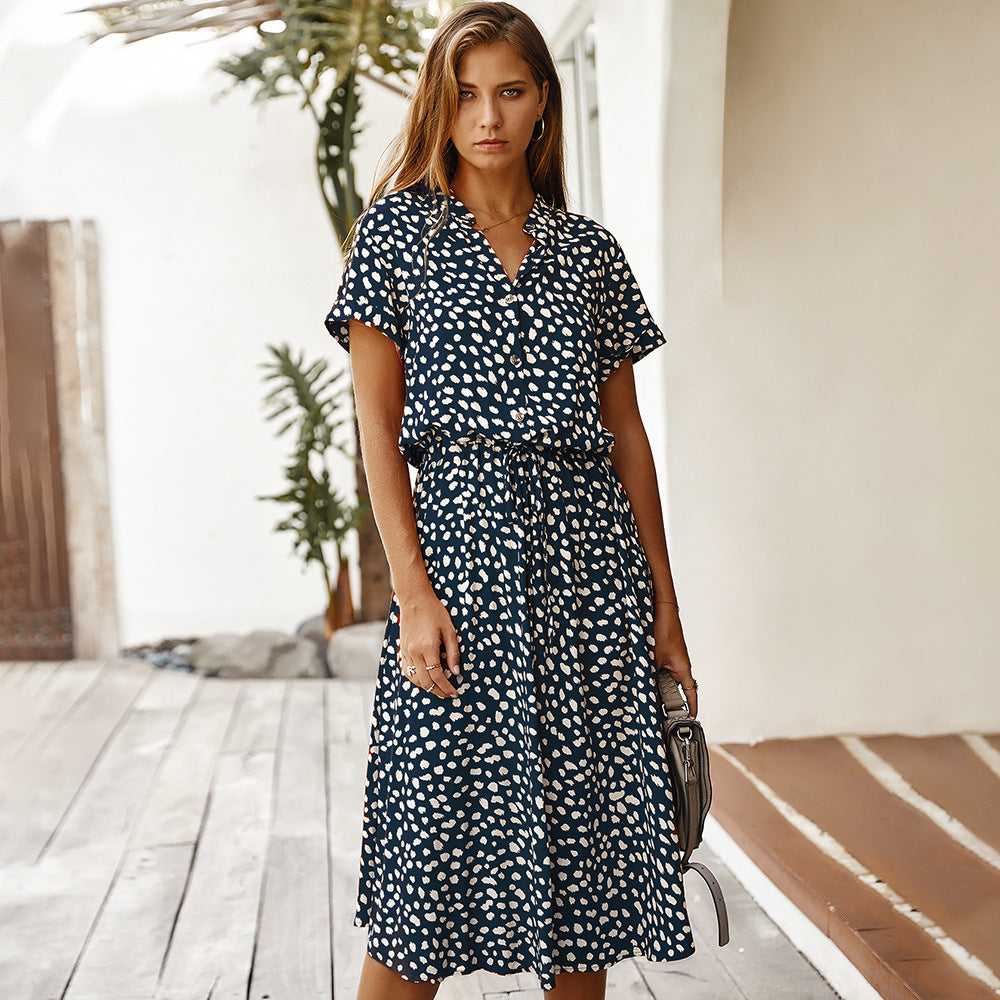 Robe Chemise à Pois