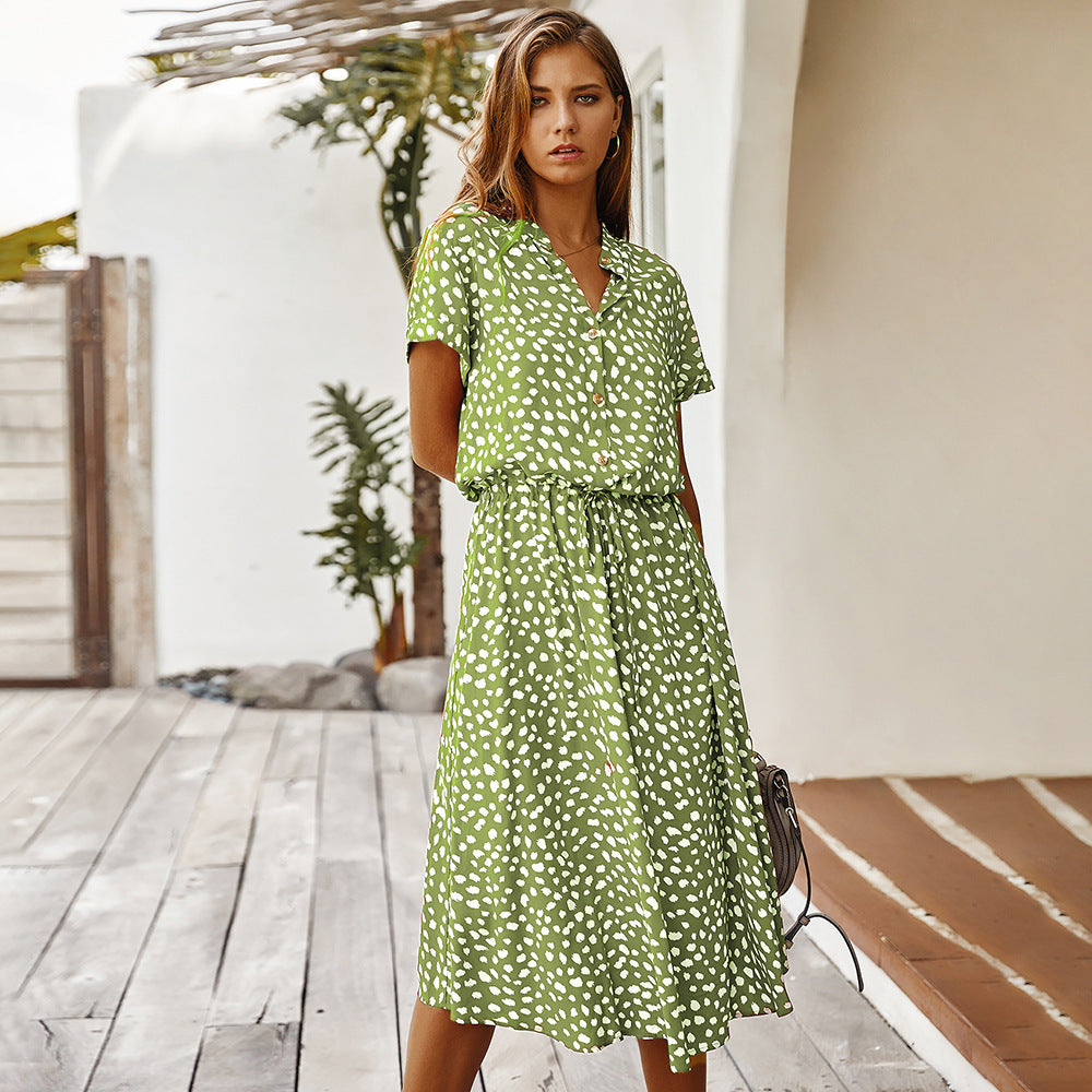 Robe Chemise à Pois