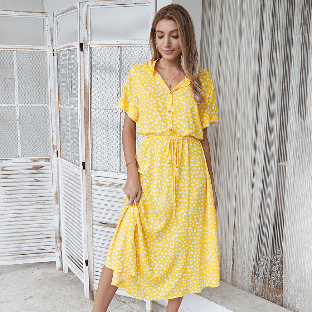 Robe Chemise à Pois