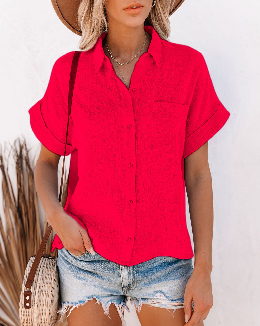 Chemise Femme à Col Revers