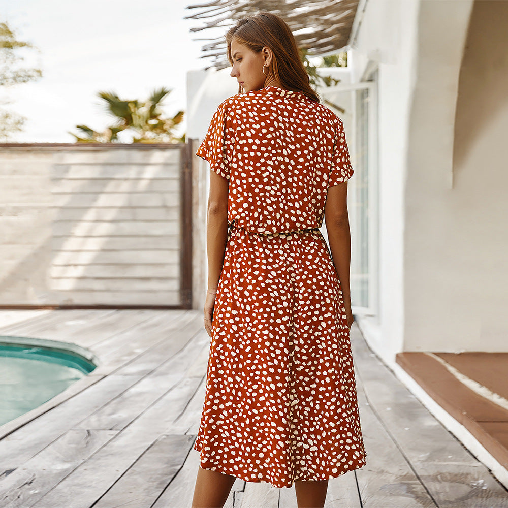 Robe Chemise à Pois