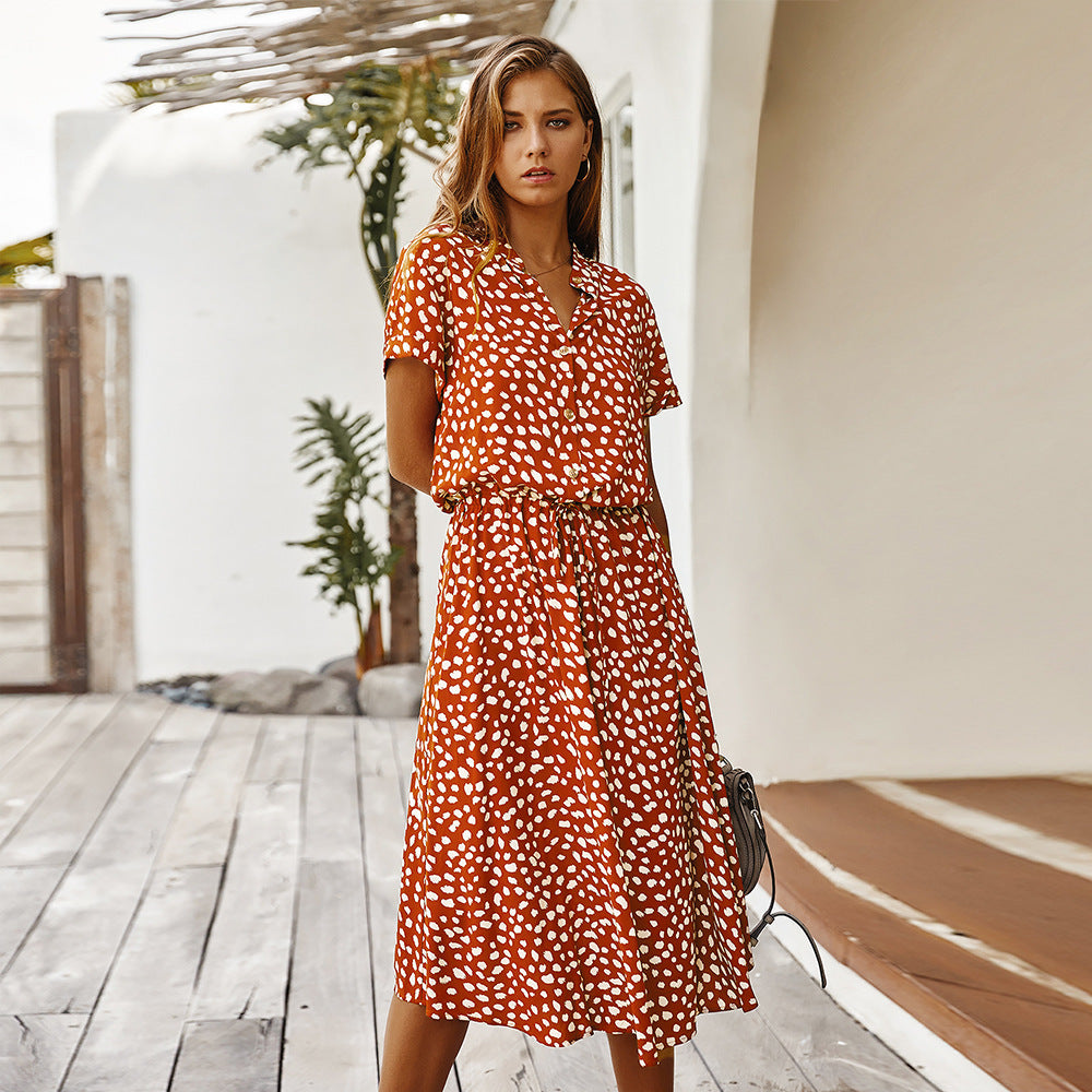 Robe Chemise à Pois