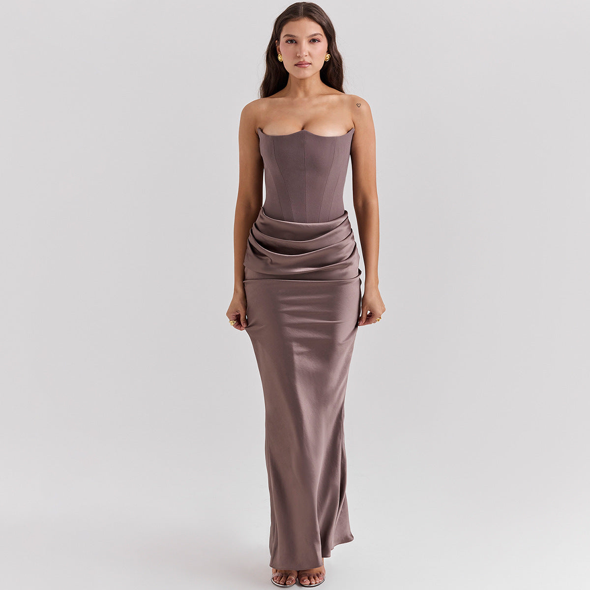 Robe Longue Bustier Glamour – Dos Nu & Sexy