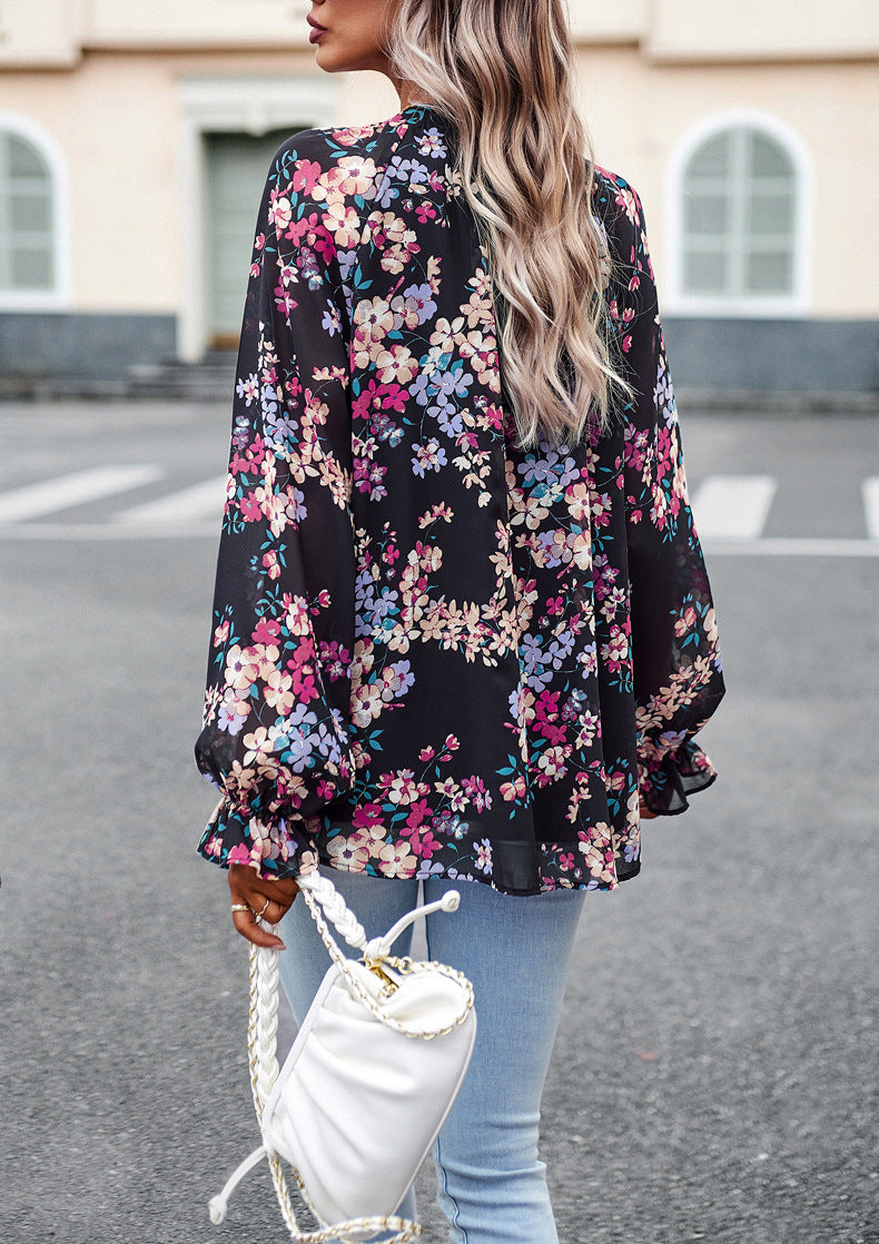 Blouse Femme à Imprimé Fleuri