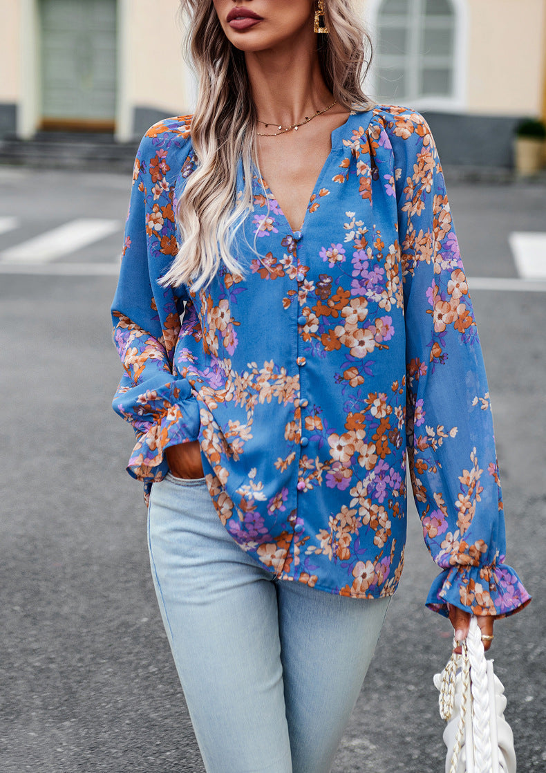 Blouse Femme à Imprimé Fleuri