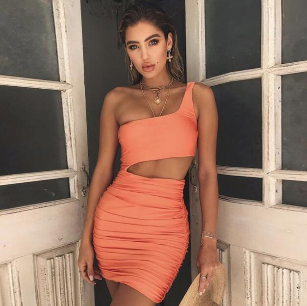 Robe Épaule Unique Sexy