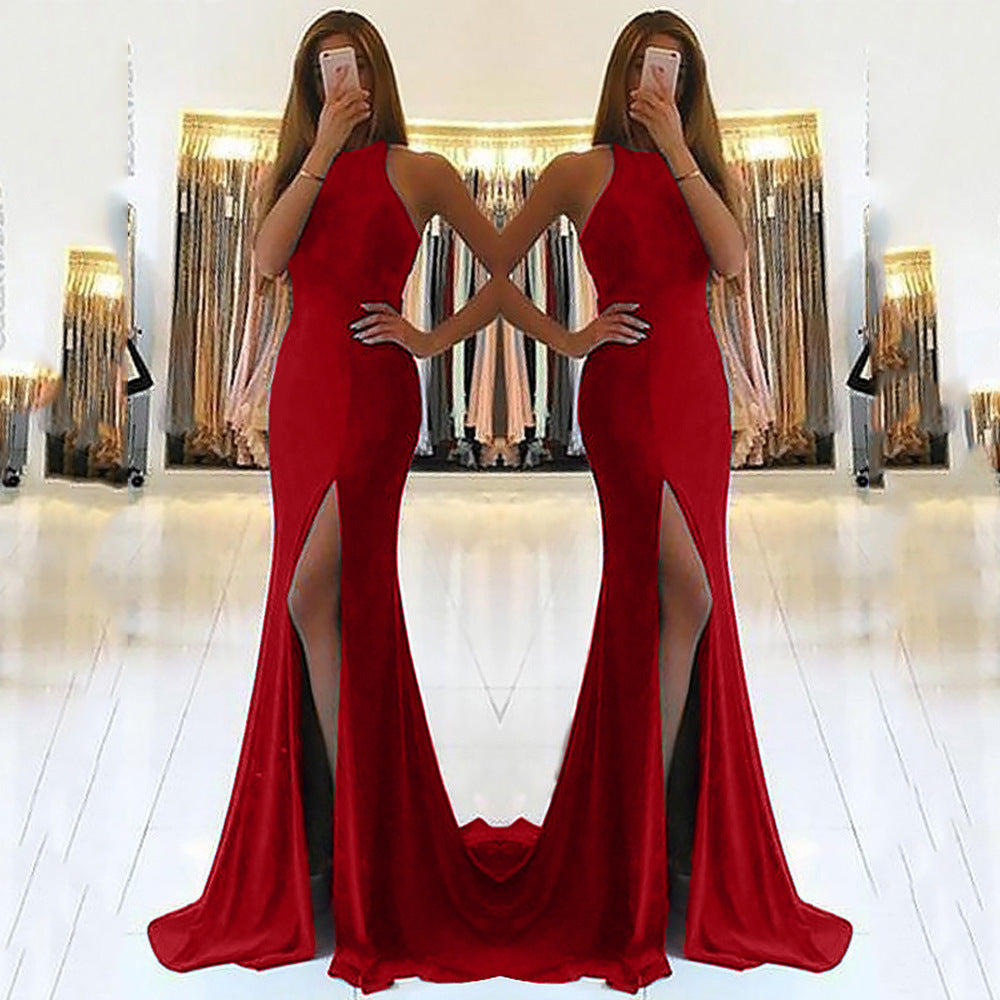 Robe Longue Élégante à Dos Nu