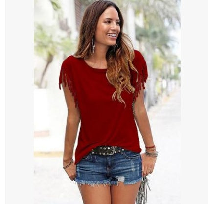 T-shirt Femme Grande Taille à Frange