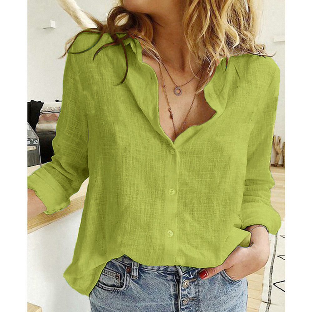Chemise Cardigan à Col Revers