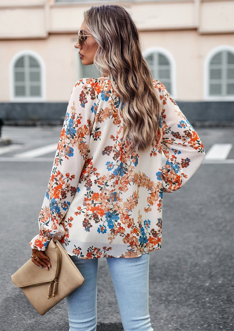 Blouse Femme à Imprimé Fleuri
