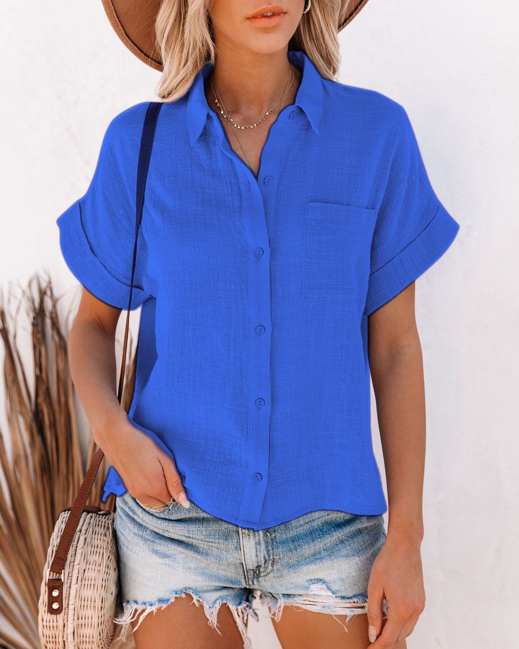 Chemise Femme à Col Revers
