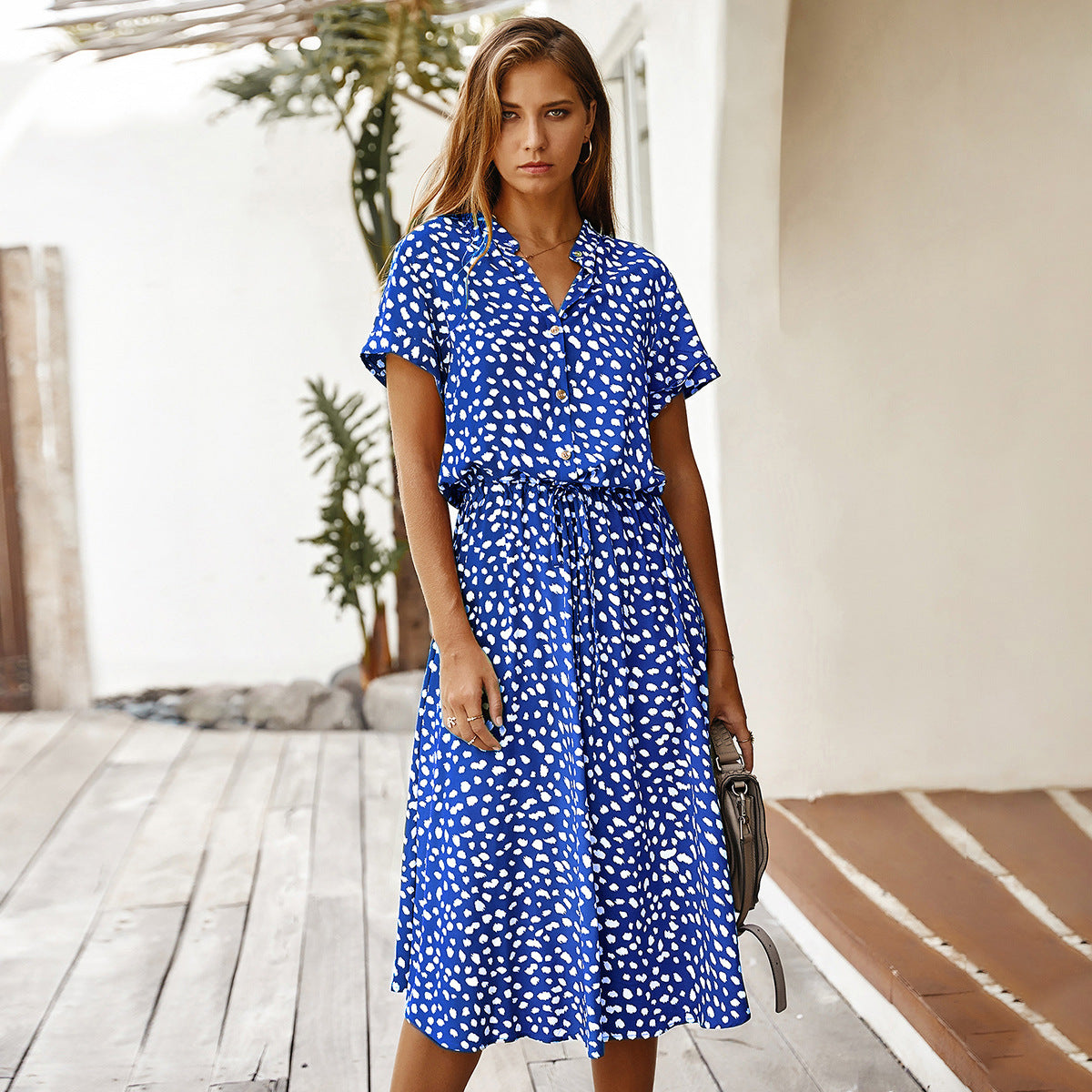 Robe Chemise à Pois