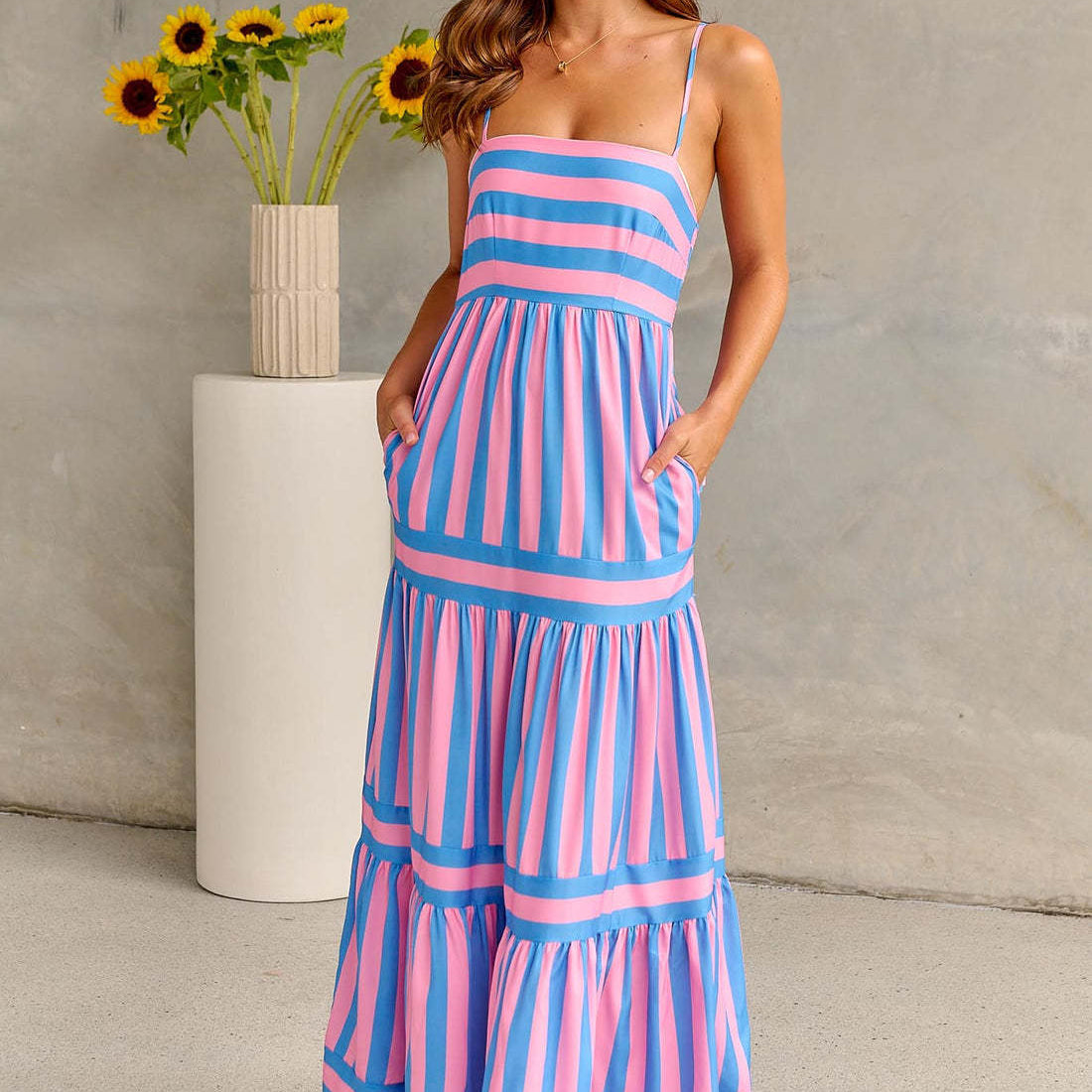 Baxa™- Robe Longue d'Été à Bretelles
