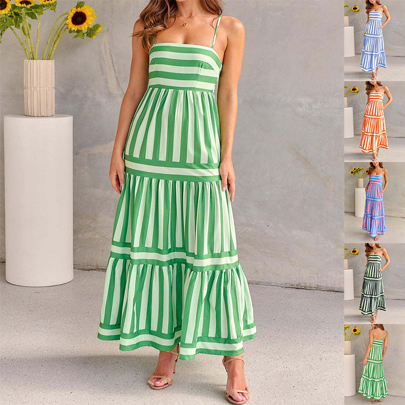 Baxa™- Robe Longue d'Été à Bretelles