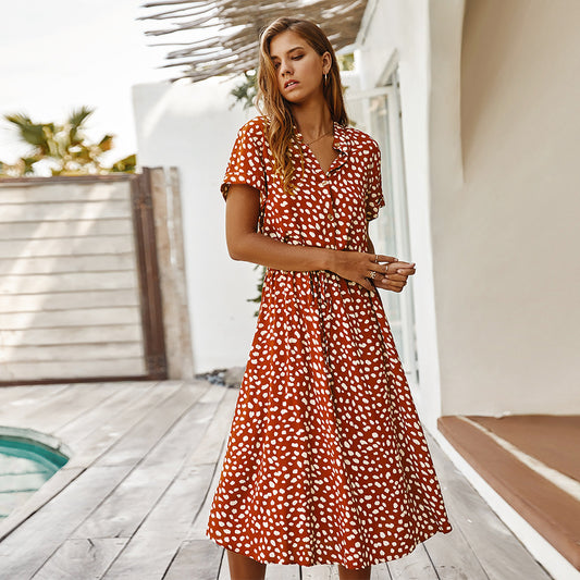Robe Chemise à Pois