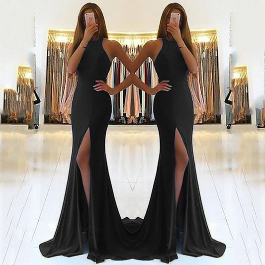 Robe Longue Élégante à Dos Nu